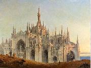 Emilio Magistretti Quasi aurora consurgens the Cathedral. General exterior view from the east oil on canvas
